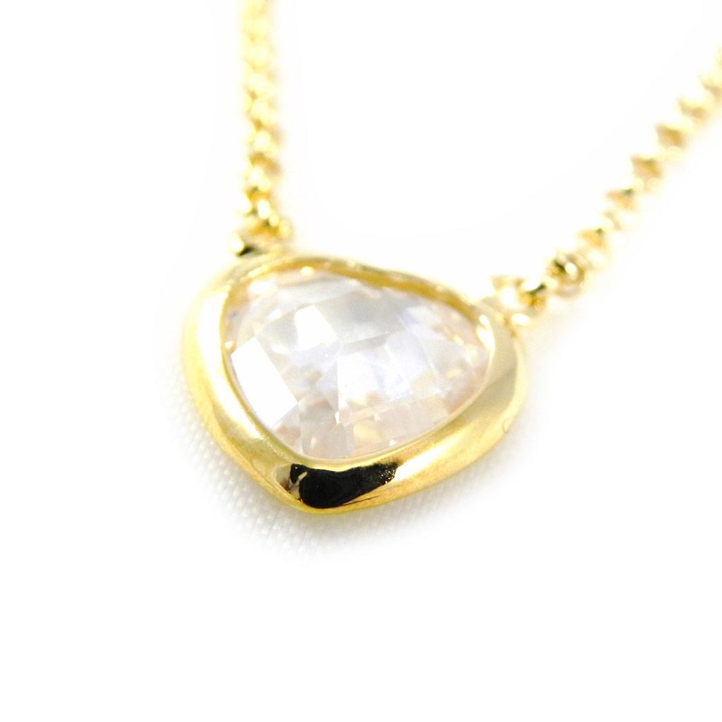 Les Trésors De Lily [H0500] - Gold-plated Necklace 'Love' White Gold - 10x10 Mm