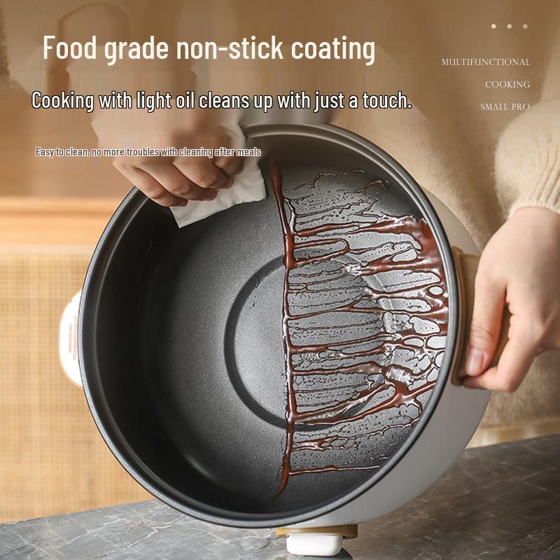 Multifunctional Non-Stick Electric Cooking Pot and Stir-Fry Wok for Dorms and Students