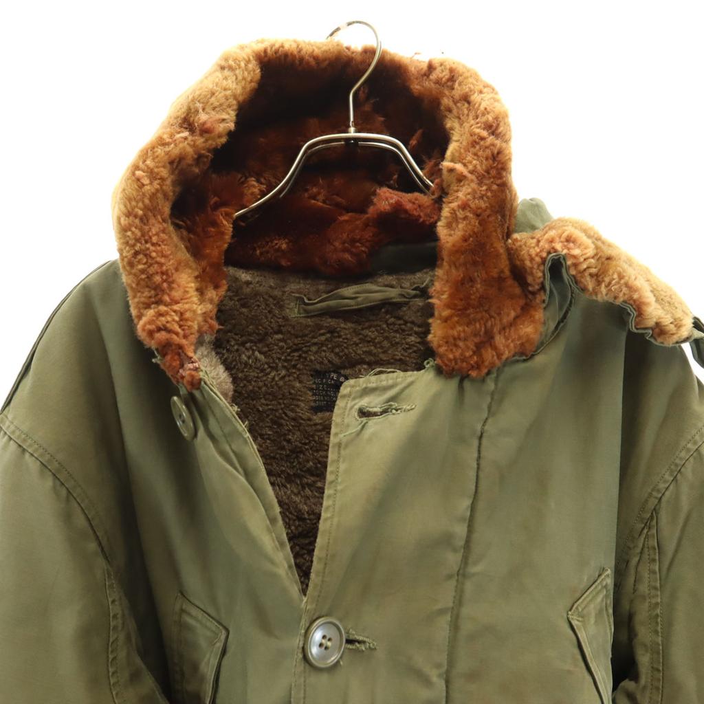 US ARMY 40s 50s B9 Vintage Military Coat 38 Khaki Men's Used