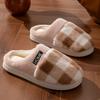 New cotton slippers women's autumn and winter indoor home non-slip velvet warm couple plush cotton drag men's