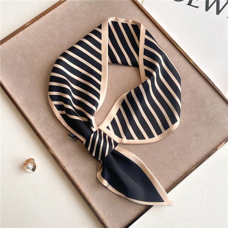 Luxury Brand  Skinny Neckerchief Scarf For Women Satin Silk Ribbons Bandana Ladies Neck Tie Wrist Wrap Shawl Echarpe