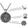 Collar de Hombre Mitología Griega Cabeza de Serpiente Medusa Acero Titanio