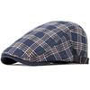 HT4640 Beret Cap Men Women Spring Summer Cap Sun Hat Adjustable Ivy Flat Cap Plaid Artist Painter Beret Hat Male Female Berets