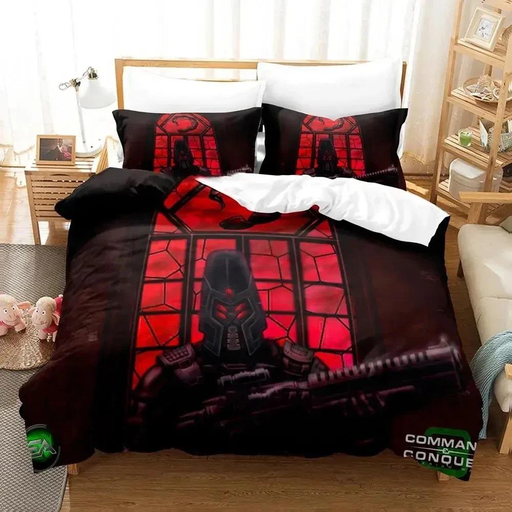 3D Game Command And Conque Bedding Set Duvet Cover Bed Set Quilt Cover Pillowcase Comforter king Queen Size Boys Adult
