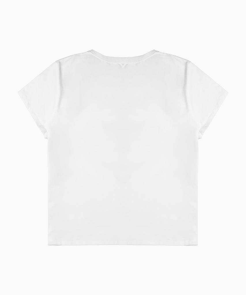 SAINTPAIN Sp Initial Crop Short Sleeve T-Shirt White