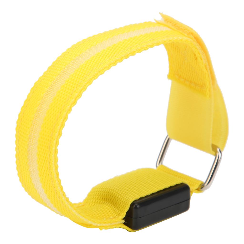 Outdoor Running LED Armband Adjustable Flashing Wristband Cycling Light Up BraceletYellow