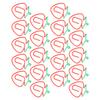 20Pcs Paper Clips 2‑Color Fruit Shaped Bookmarks Planner Clip Pin Office Supplies School Gifts