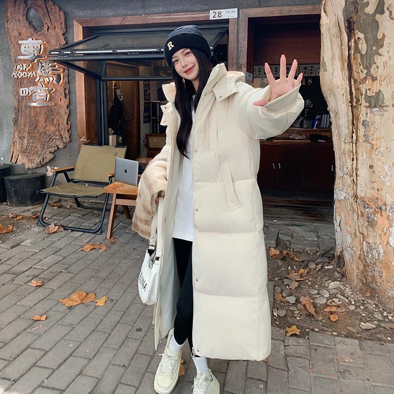 New Winter Cotton-padded Jacket for Women, Long Down-padded Jacket, Thickened Over-the-knee and Ankle Loose Bread Coat, Cotton-padded Jacket