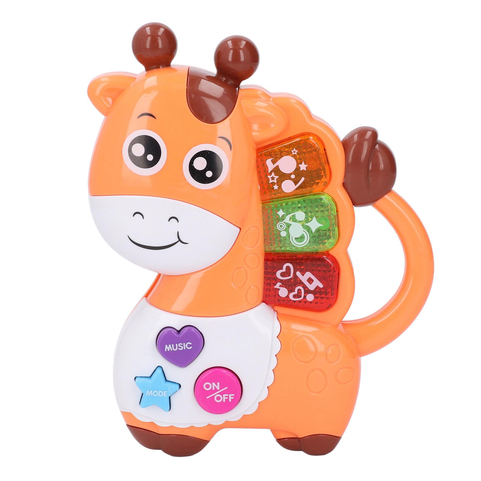 

Развивающая игрушка-клавиатура в виде жирафа, животное, детская музыкальная игрушка, мультяшный жираф, электронная игрушка-пианино для оранжевый
