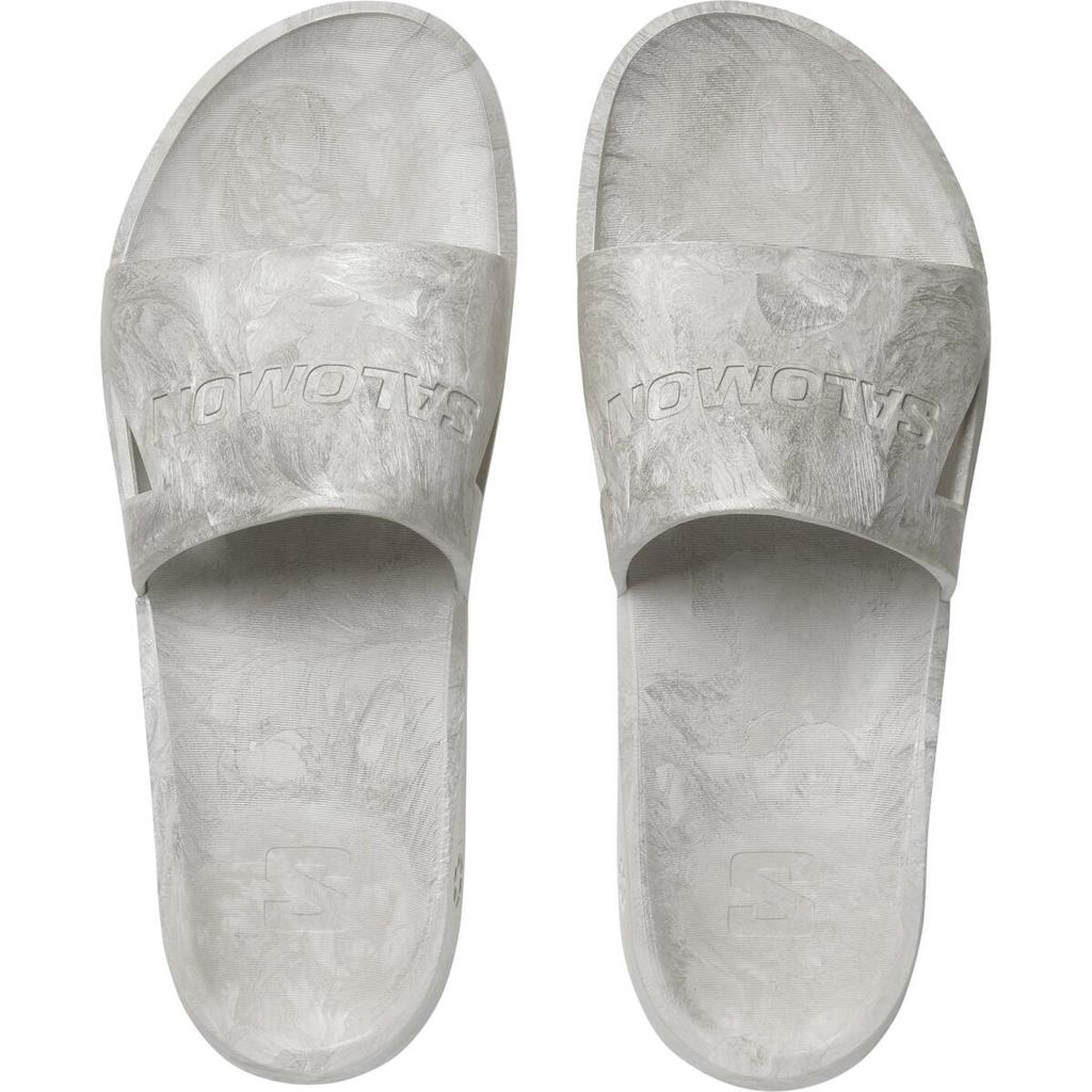 Salomon Summeride Casual Versatile Silent Non-Slip Slide Sandals Unisex Footwear Light-Gray 477404