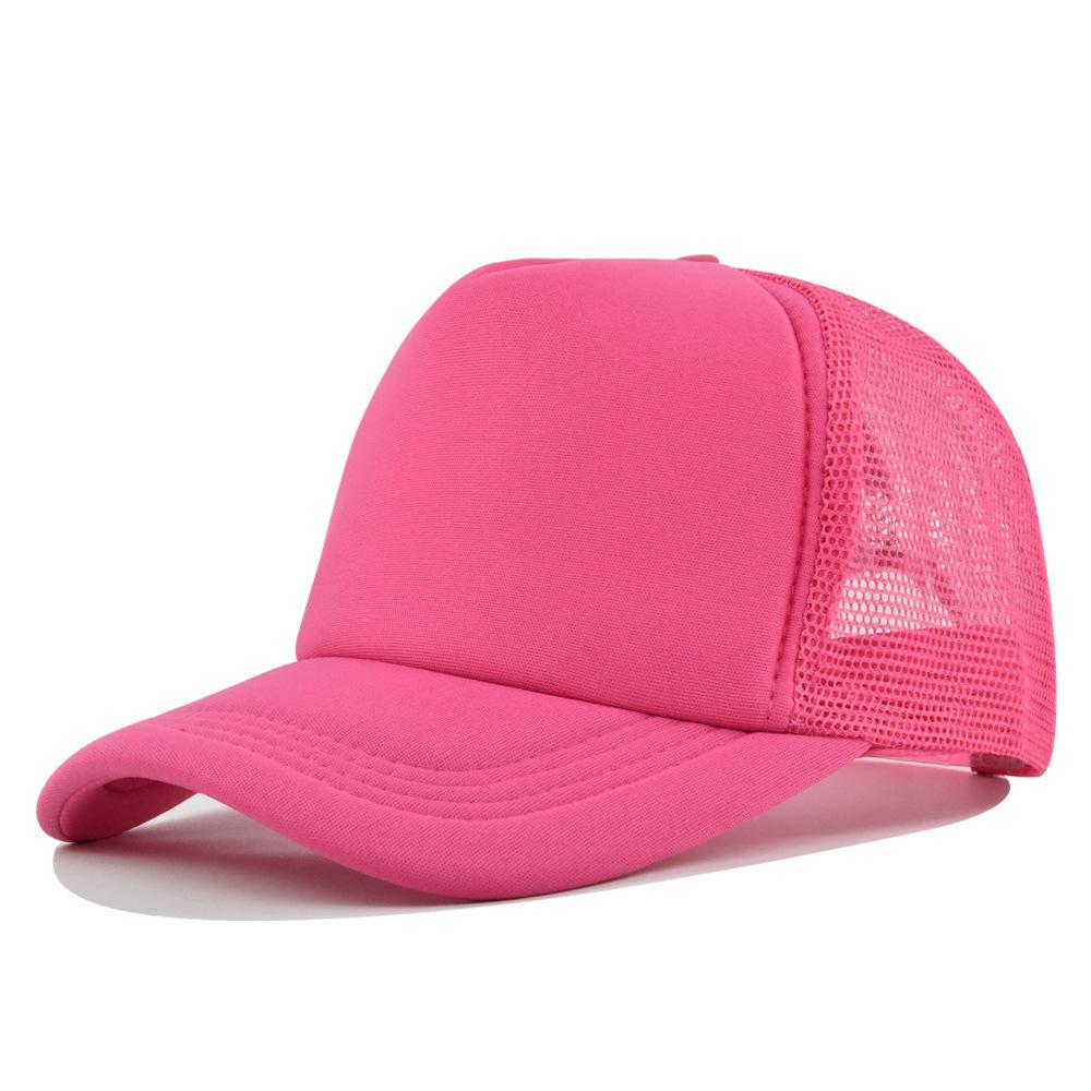 1PC Fashion Unisex Plain Baseball Cap Adjustable Trucker Flat Visor Cap Snapback Mesh Curved Men Women Casual Sun Summer Hat