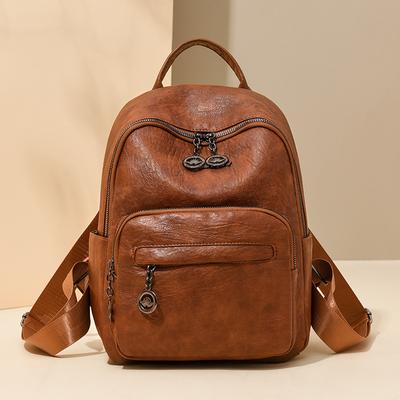 Trendiger und modischer Damenrucksack, vielseitige Damentasche, schlichter Rucksack
