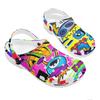Unisex Printed EVA Beach Shoes Lightweight Breathable Slip On Garden Clogs Pool Bathroom Home Casual Sandals Home Garden Use