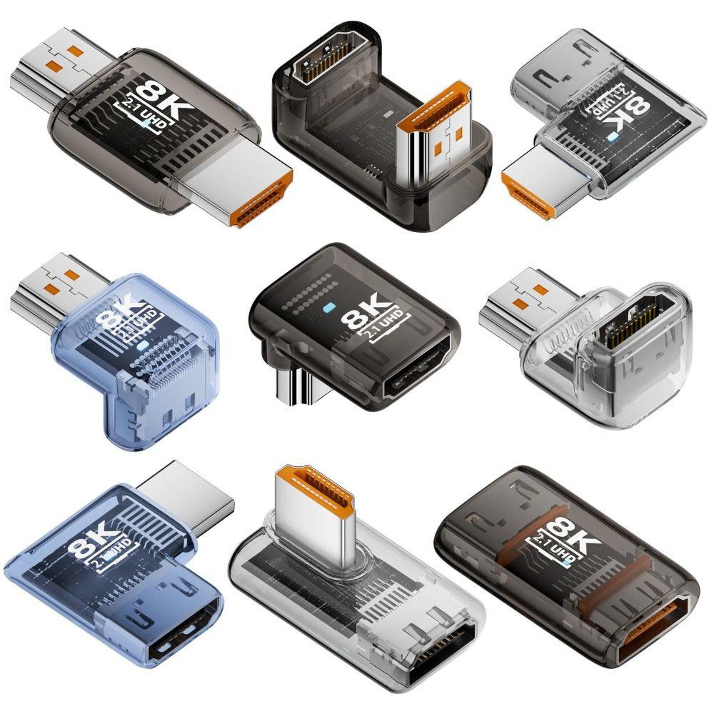 8K 60HZ HDTV Male to Female Adapter Indicator Light HDTV Coupler UHD2.1 Extender  TV Box Monitor