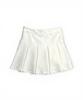 Bonseullipi Crystal Stud Pleated Mini Skirt (Ivory)