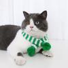 Pet Cats Collar for Christmas Puppy Scarf with Pom-Pom Dog Dress Up Accessori