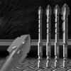 5pcs Four-Flute Sawtooth Eccentric Drill Drilling Glass Tile Ceramic Punching Triangle Four Edged Serrated Drill Bits Tools