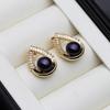 White Natural Heart Pearl Earrings 925 Women,Sterling Silve Fresh water Stud Earrings Pearl Wife Girls Birthday Gift White Black