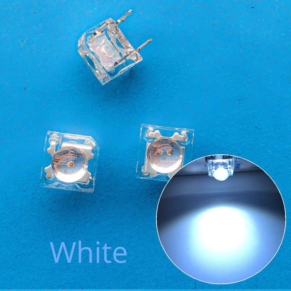 100 peças 5mm vermelho verde azul branco amarelo cúpula super fluxo água transparente piranha diodo 1 9 3 4v led carro lâmpadas diodos luz lâmpada led