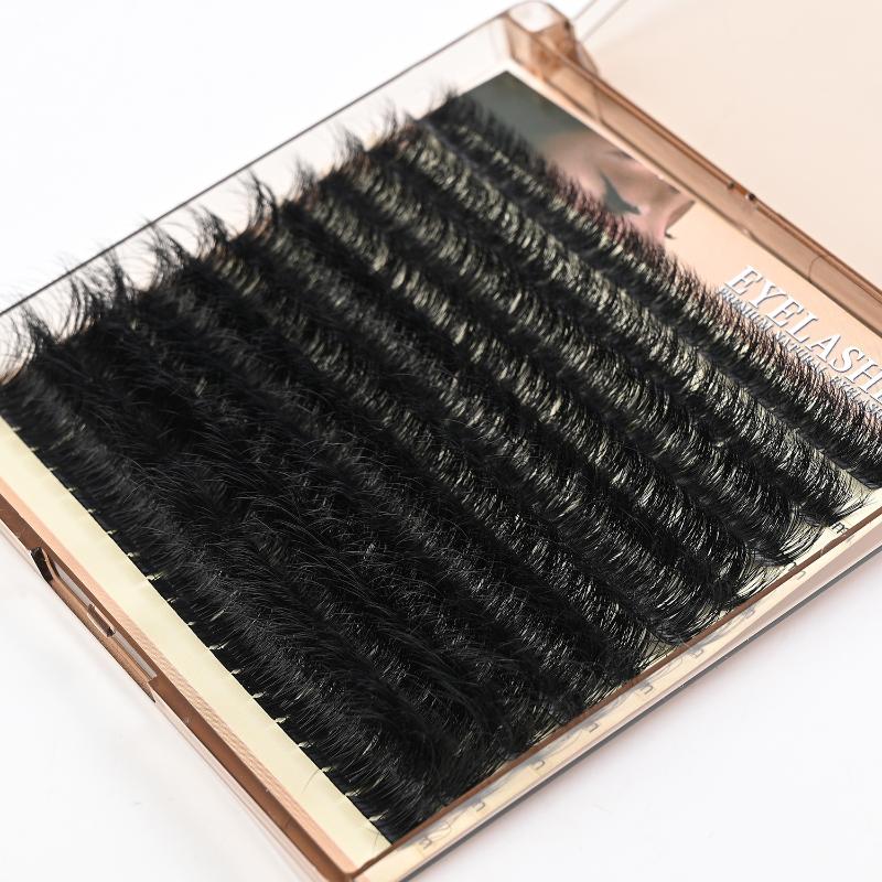 Flauschige Dicke Wimpernbüschel DIY Wimpernverlängerung Mix 8-25mm Wimpernbüschel 50D-100D Zarte Einzelne Wimpernverlängerungs-Büschel