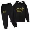 Ronaldo CR7 Imprimat Idol Fotbal Îmbrăcăminte Hanorac Copii Set 2 Bucăți Costum Pantaloni Copii Băieți Trening Îmbrăcăminte Fete Treninguri Sport