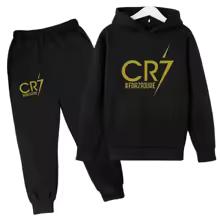 Ronaldo CR7 Imprimat Idol Fotbal Îmbrăcăminte Hanorac Copii Set 2 Bucăți Costum Pantaloni Copii Băieți Trening Îmbrăcăminte Fete Treninguri Sport