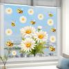 Gänseblümchen Aufkleber - Bienen-Thema Fensteraufkleber - Bäckerei Blumenladen Küche Balkon Aufkleber