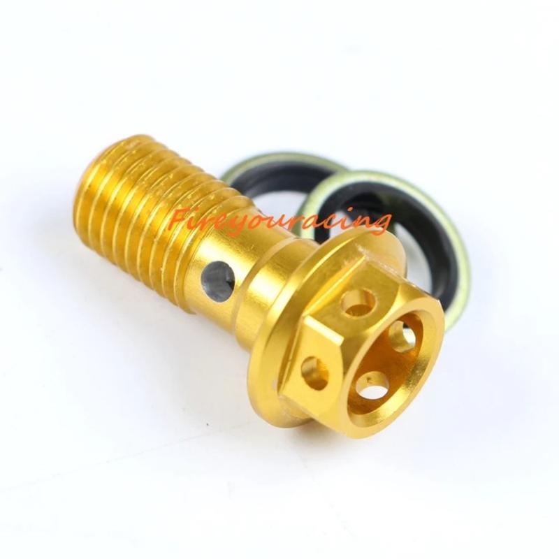 Motorrad Bremsleitungen Bremssattel Universal M10X1.25/1.0mm Banjo Schrauben Bunte Motorrad Ölnippel Schrauben Öl Schrauben