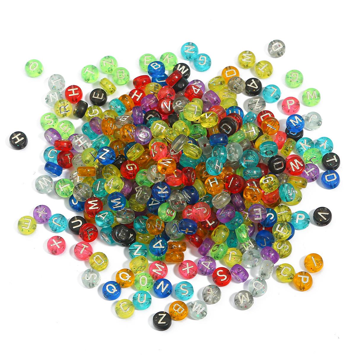 

Набор разноцветных акриловых бусин своими руками с буквами алфавита для детского творчества и раннего образования