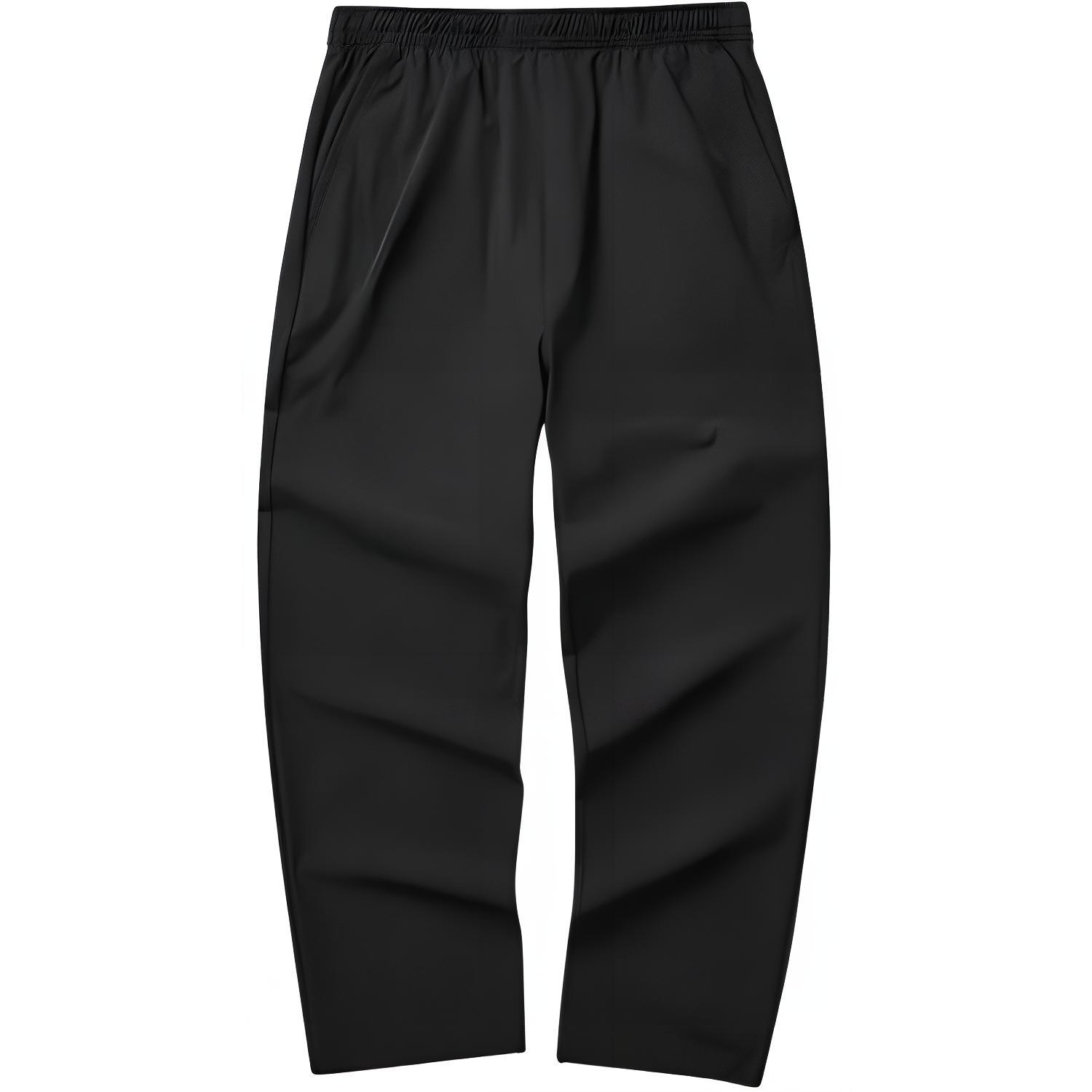 Skechers Solid Color Mid-Rise Elastic Straight Leg Casual Pants Women bottoms Black L224W023-0018 S