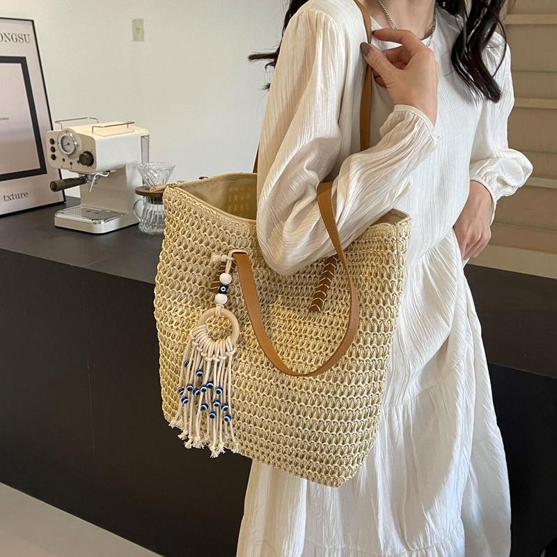 Женская тканая сумка большой емкости для подмышек — фото 5