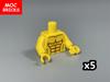MOC Blocks Beach Ocean Palm Torso Pants Muscle Figure Ski Glasses Particles Assembled Construction Bricks Children's Playthings