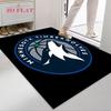 Χαλί με Εκτύπωση Λογότυπου Minnesota Timberwolves Πατάκια Δαπέδου Εκτύπωση Διακόσμηση Φοιτητικής Εστίας Τέχνη Δωματίου