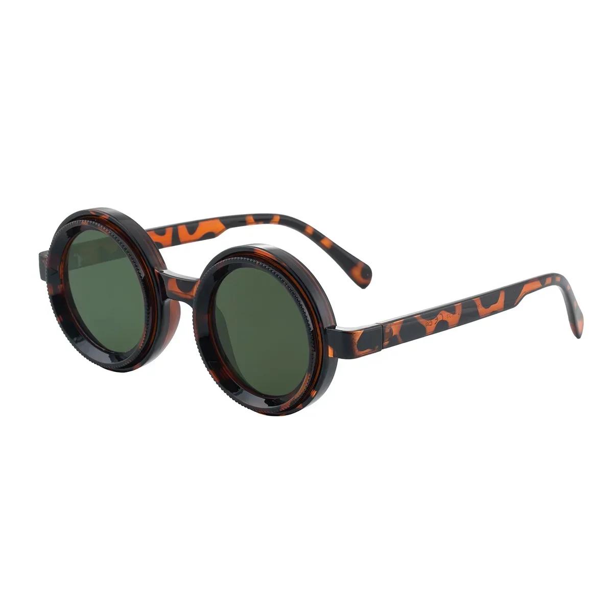 

Neutral Fashion Latest ND Adjustable Zoom Round Framed Sunglasses Outdoor Use Driving Fishing Steampunk Style Style UV400 Sunglasses
