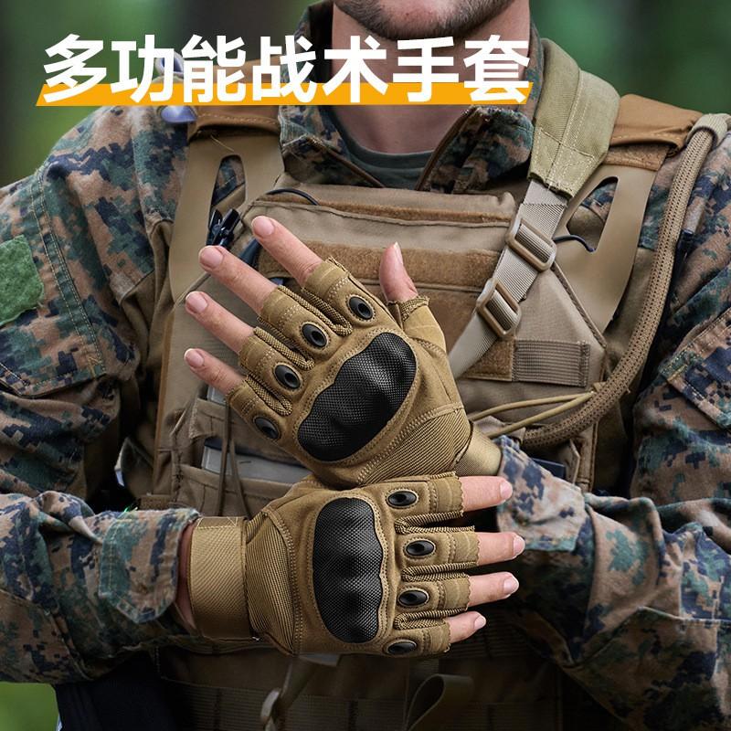 Mens Tactical Half-Finger Gloves Outdoor Activities Shooting Cycling Hiking Anti-Slip Touchscreen Compatible Quick-Dry