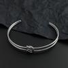 Simple Double Layer Steel Wire Bow Stainless Steel Gold Plated Bracelet, High Quality Waterproof Silver Jewelry, Gift for Women