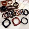 Moda Zabawa Kobiety Osobowość Elegancki Naturalne Drewno Kwadratowy DIY Bransoletka Biżuteria Warstwowanie Panie Vintage Geometryczny Warstwowy Bangle
