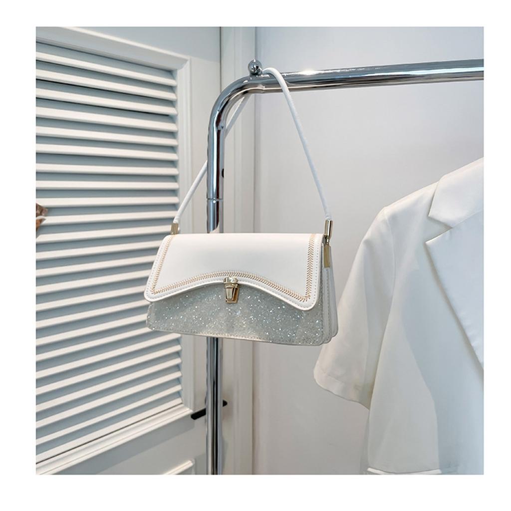 Large Capacity Splicing On The New Foreign Fashion Sequins Fashion Shoulder Armpit Small Square Bag for Women