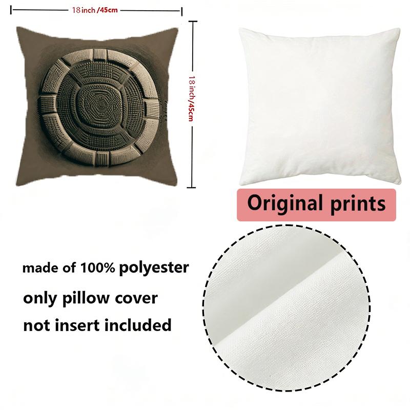 Neutral Tone Embossed Texture Throw Pillow Covers Pattern Cushion Cover Suitable for Sofa Bedroom Car Pillow Cover