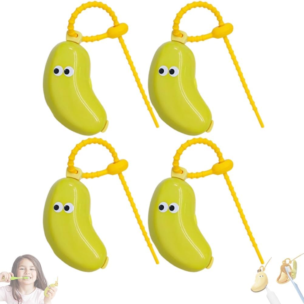 

PortableBanana Toothbrushprotector Cap Brush Pod Case with Toothpaste Dispenser, Fun Travel Fruit Toothbrush Holder