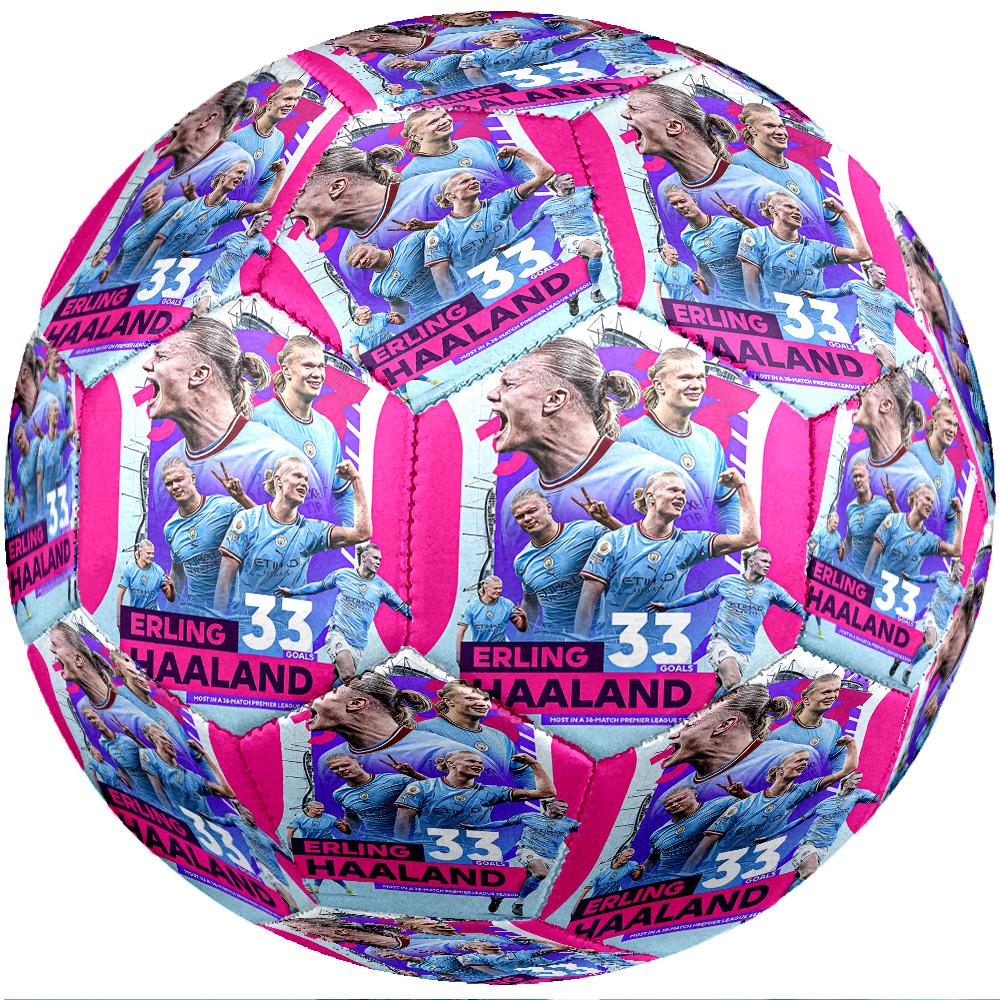 Erling Haaland Thema Fußball Ball Größe 5 Fußball Ball Weiche Haptik Professioneller Trainingsfußball für Outdoor-Sportarten