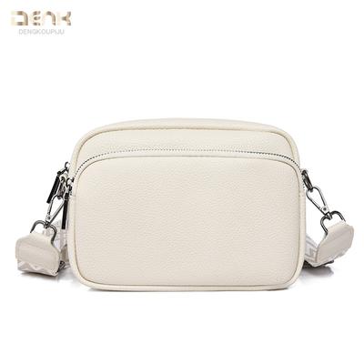Dámska taška z pravej kože Módna a niche jednoramenná crossbody taška Hovädzia koža Malá štvorcová taška