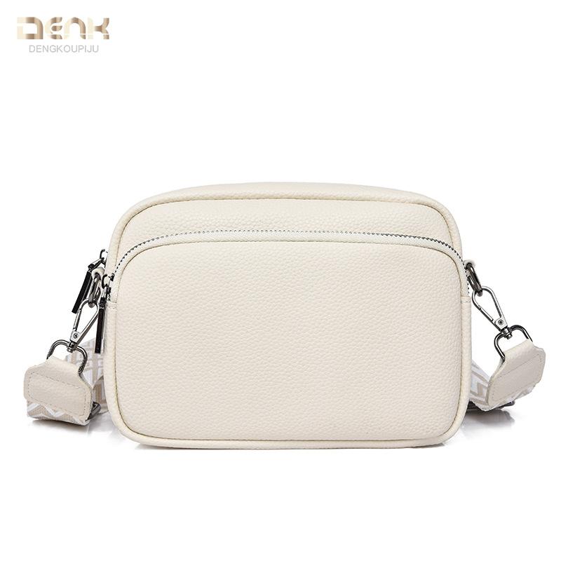 Genuine Leather Women's Bag Fashionable and Niche Single-shoulder Crossbody Bag Cowhide Small Square Bag