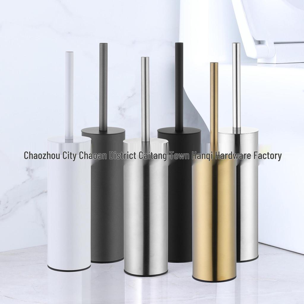 Stainless Steel Toilet Brush, Detachable & Washable, Wall-Mountable & Floor-Standing, Long Handle for Bathroom Use.