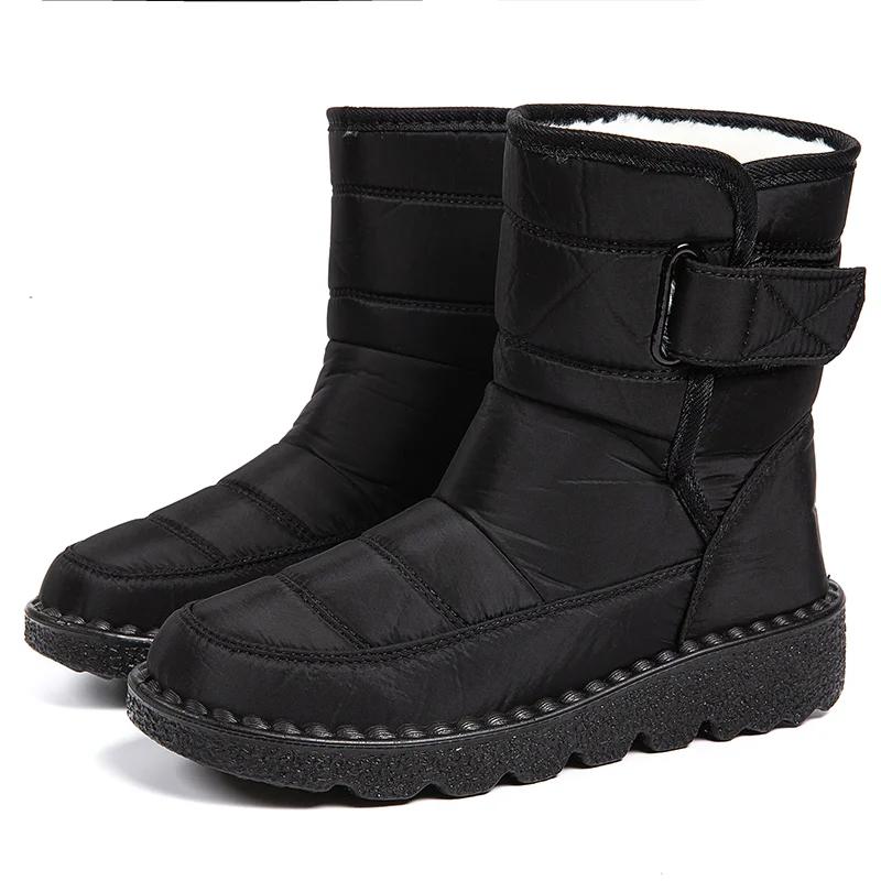 Fashion Women Boots Winter Shoes Woman Waterproof Snow Boots Winter Warm Fur Botas Mujer Korea Style Black Ankle Boots For Women