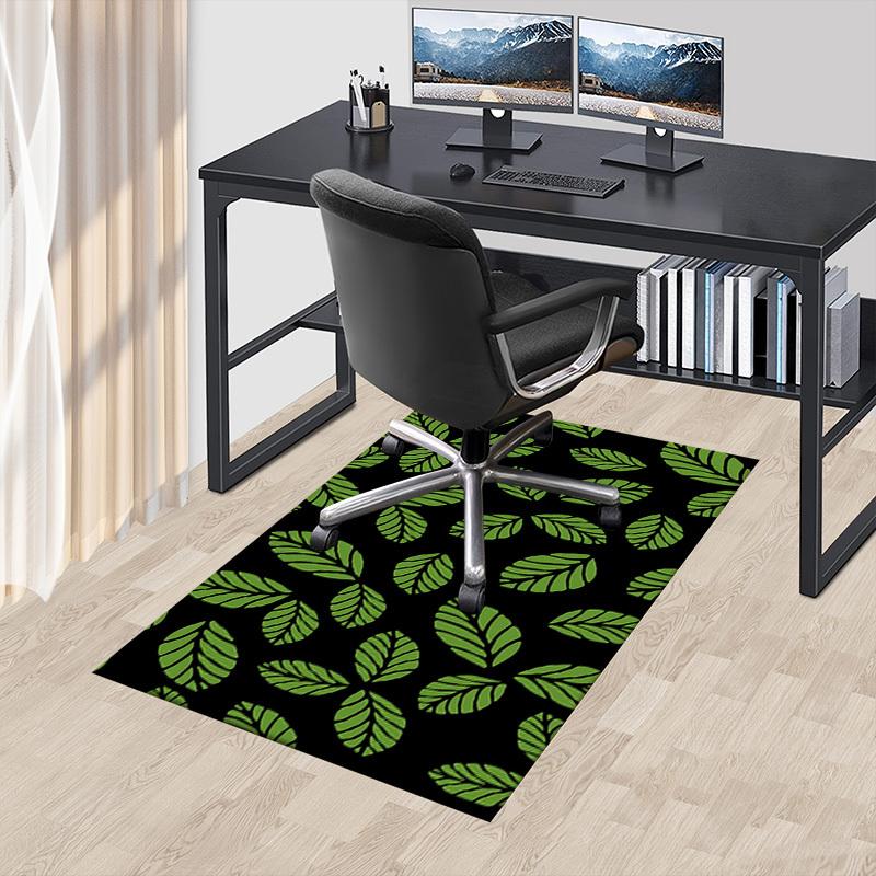1PC Leaf Pattern Carpet Office Rug Mat Home Decor Area Carpet Festival Gift Office Desk Chair Carpet Longlasting Material