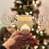 1/2pcs Reindeer Wine Glass Cocktail Juice Cup Clear Beer Mug Water Milk COFFE Whiskey Glasses Drinkware Shot Cups Christmas Gift