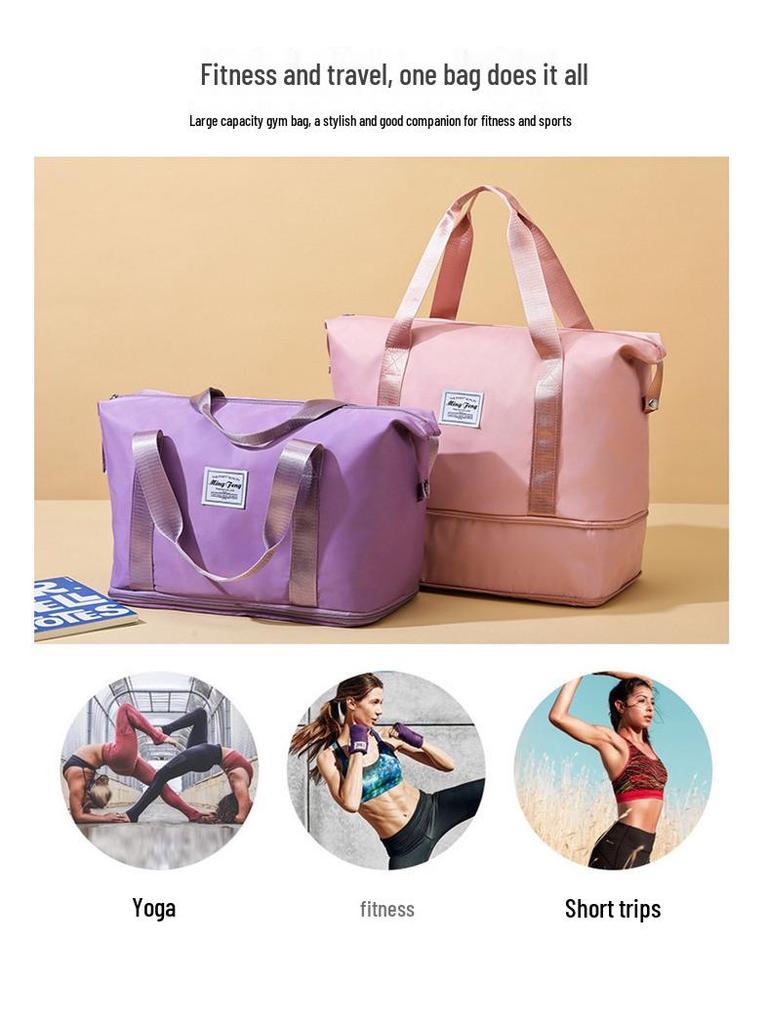 Waterproof Double-Layer Gym Bag with Wet/Dry Separation – Ideal for Travel and Sports