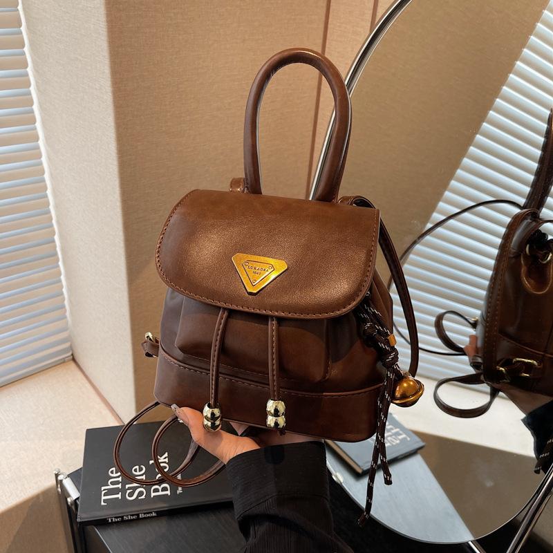 Frost Fall Bag Women's Retro Niche Design Handbag Bucket Bag New Casual High-end Small Backpack