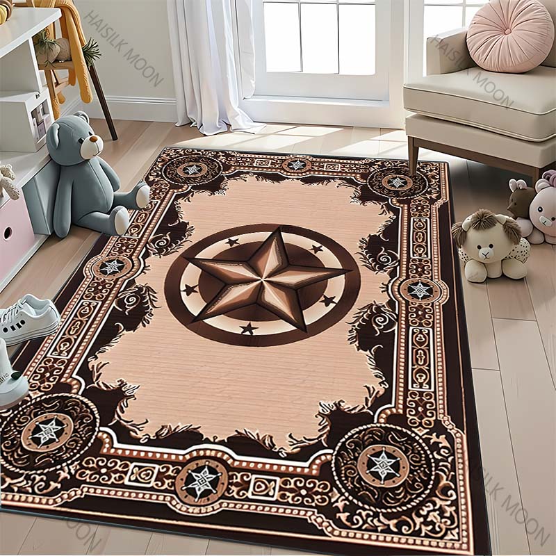 1PC Vintage Pentagram Carpet Suitable for Bedroom, Living Room, Children's Room, Dance Studio, Comfortable & Durable Yoga Mat